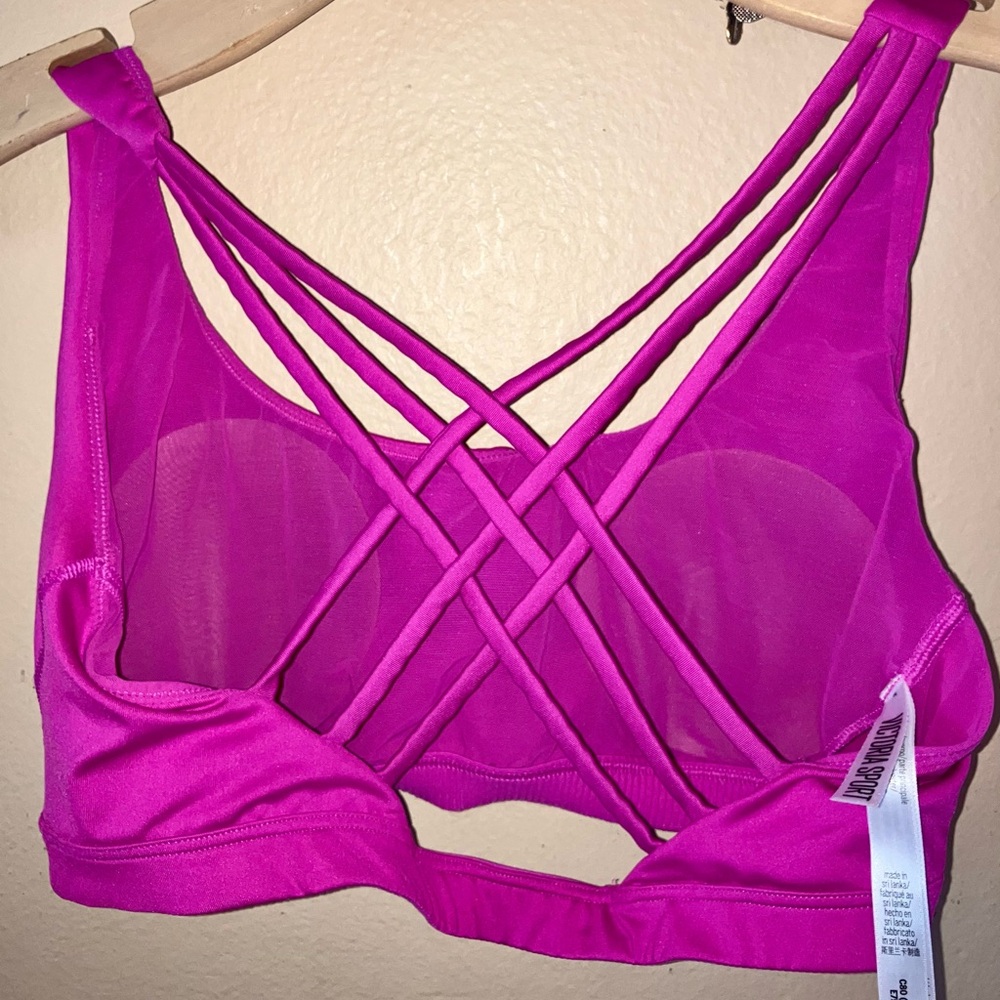 Victoria's Secret Like New Strappy Pink Sport Sports Bra. - Picture 2 of 10